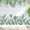 Tropical Plant Leaves Wall Sticker Home Decor Childrens Room Nordic Rainforest Green Plants Window Wall Decal Adhesive