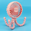 Mini Portable Baby Stroller Fan Octopus Shape Stand Adjustable Handheld Party Decoration Air CoolerOutdoor Travel
