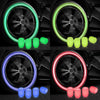 4Pcs Luminous Valve Caps Fluorescent Night Glowing Car Motorcycle Bicycle Bike Wheel Tyre Hub Luminous Valve Stem Caps Decors