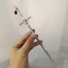 New Chinese Punk Ruby Pendant Sword Hairpin Fashion Simple Modern Headdress Back of The Head Pan Hair Ornament
