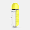 600Ml Water Bottle with Pillbox Plastic Drink Bottle Travel Drinking Container