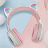 LED Cat Ear Noise Cancelling Headphones Bluetooth 5.0 Headset With Mic